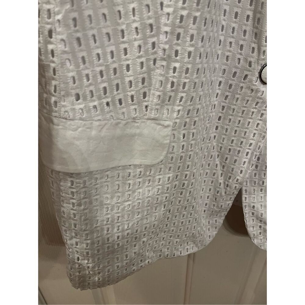 Susan Graver White Eyelet Blazer sz 1X NWT - Picture 6 of 8